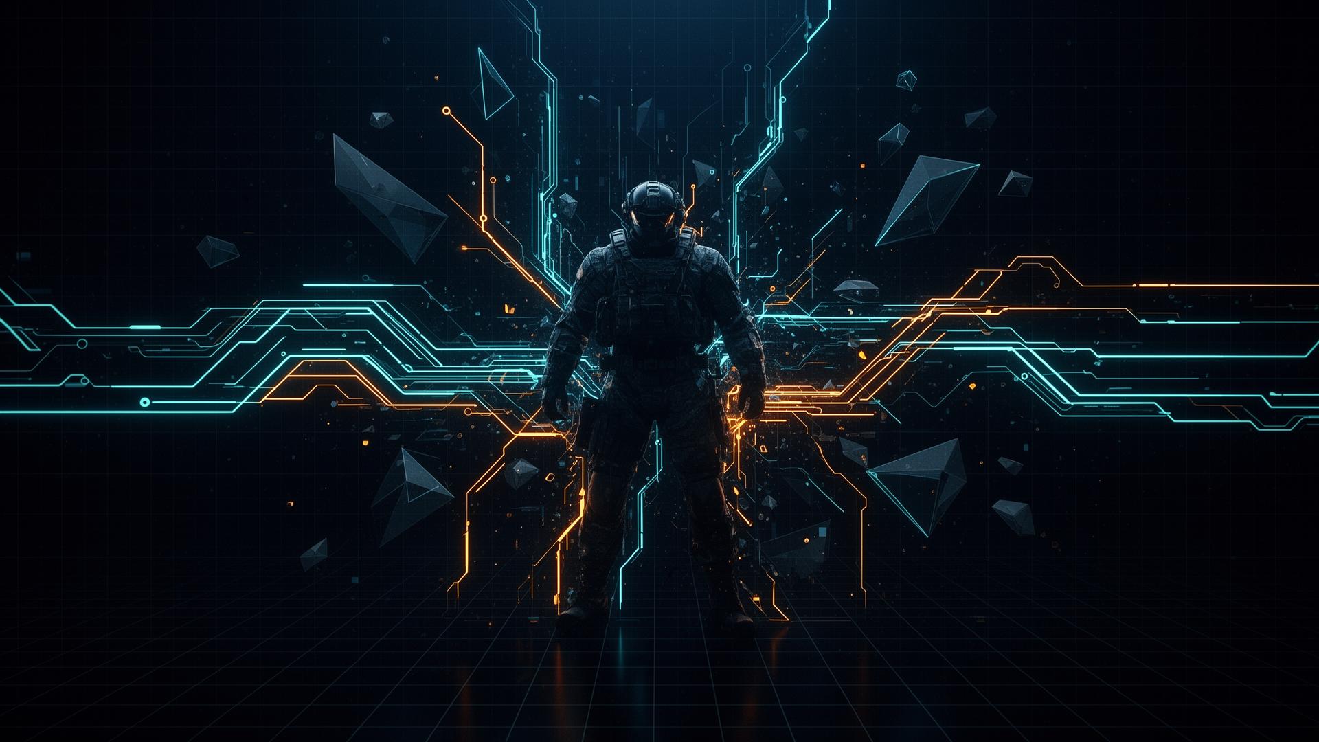 Abstract visualization of Kavex global technology infrastructure